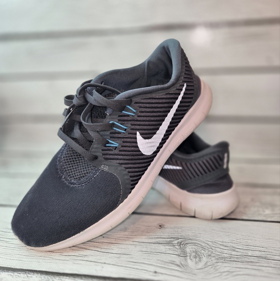 Womens NIKE FREE RN CMTR Blue/Grey Running Trainers - Picture 3 of 9